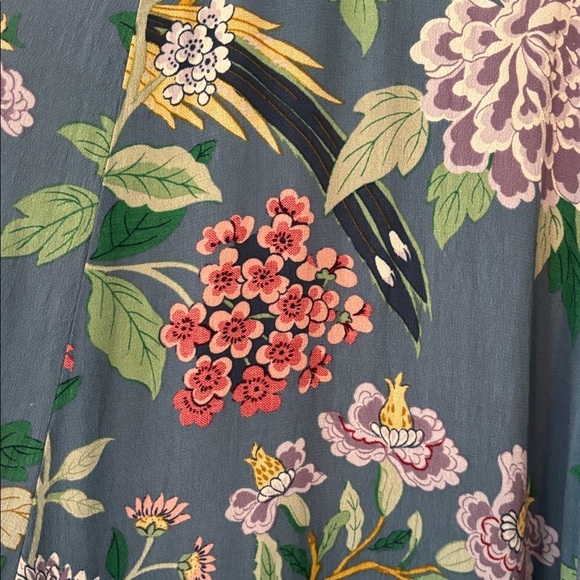 GP & JBaker x H&M Collab Floral Blue Midi Dress Size 4 - Picture 8 of 11